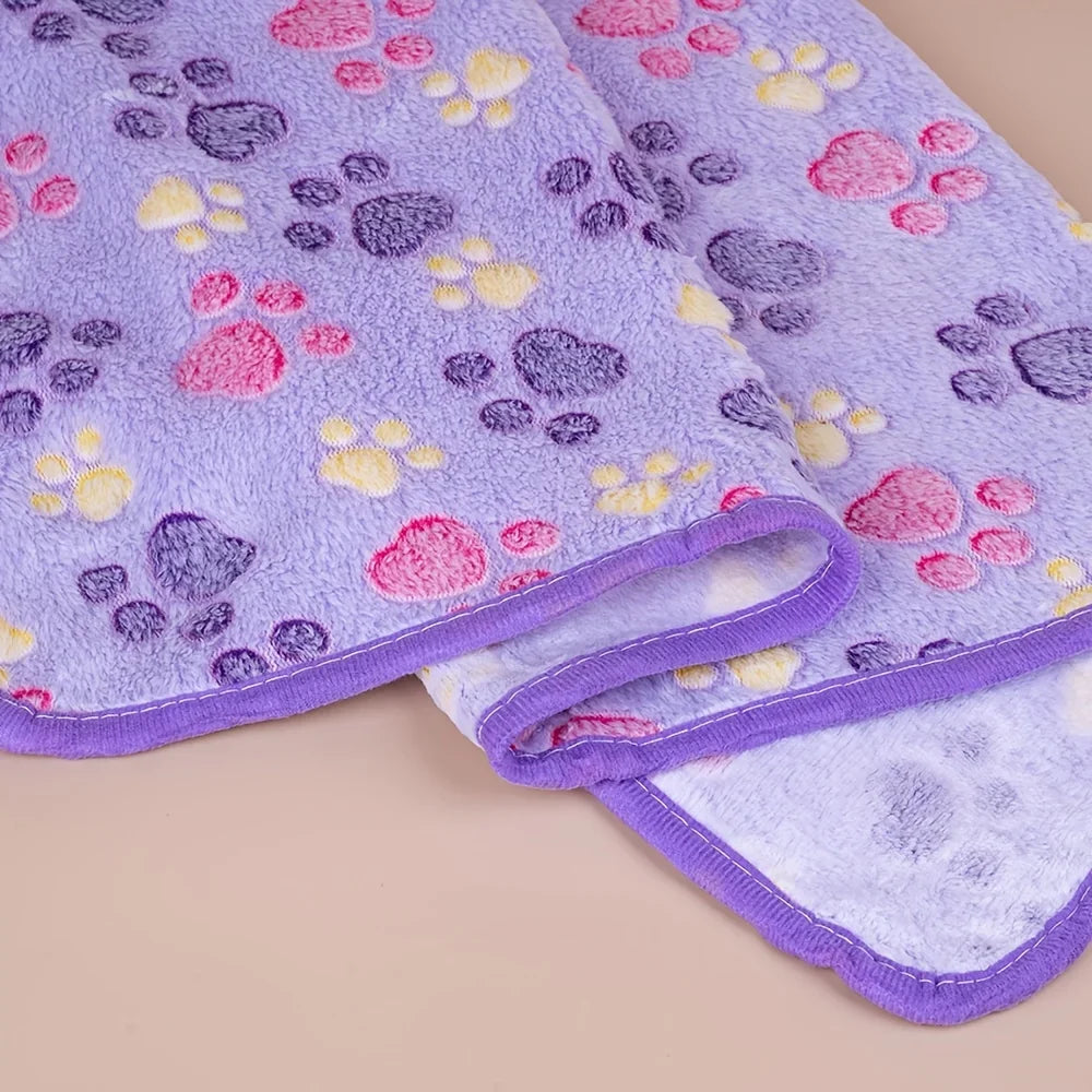 Snoutik Soft Fleece Pet Blanket  (Purple)