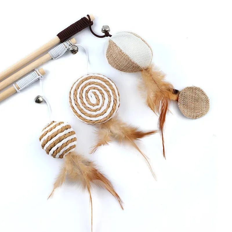 Snoutik Feather Teaser Cat Wand