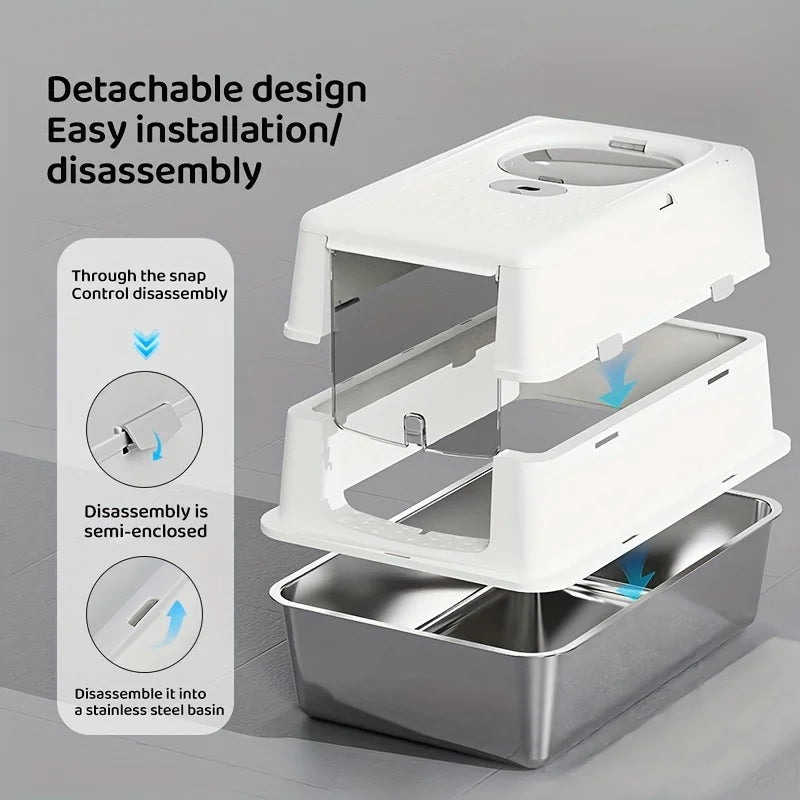Snoutik Stainless Steel Cat Litter Box