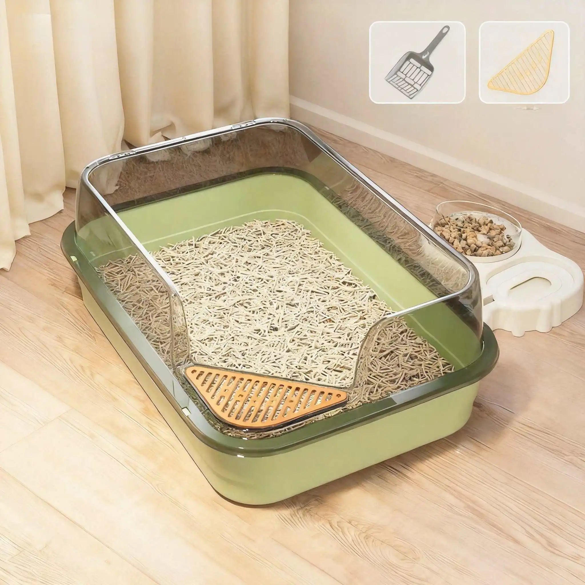 Snoutik Premium Semi‑Enclosed Cat Litter Box