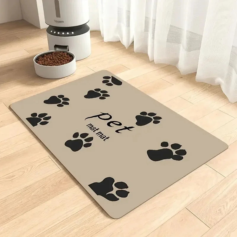 Snoutik Winter Pet Feeding Mat with a pattern