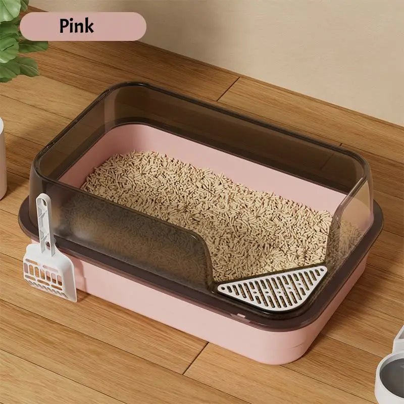 Snoutik Premium Semi‑Enclosed Cat Litter Box - Snoutik pet store