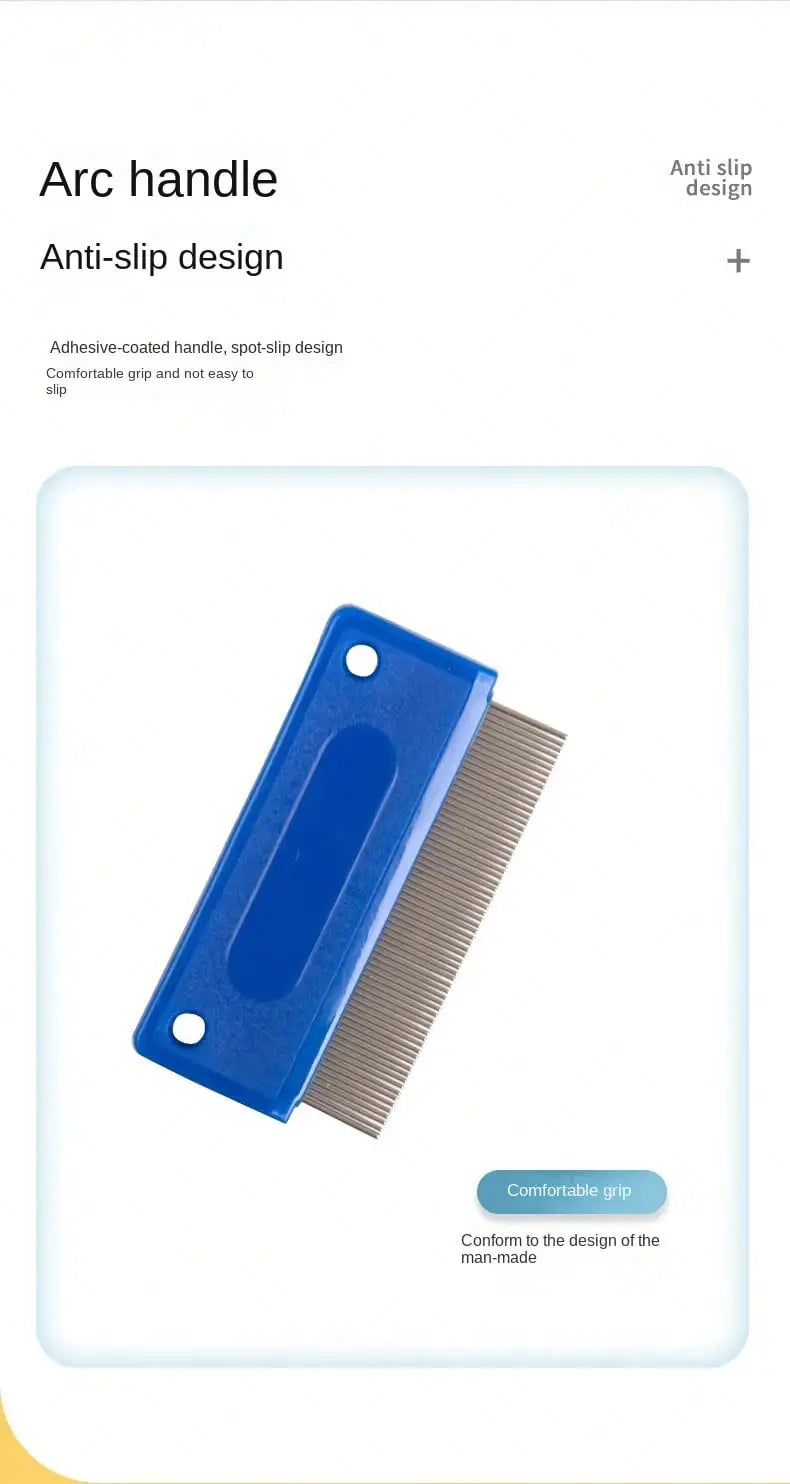 Snoutik Stainless Steel Pet Comb for lice and flees Set (4 Pack)