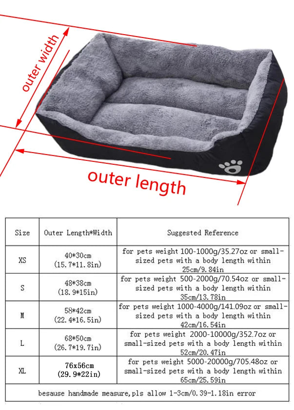 Snoutik Black Plush Dog Bed