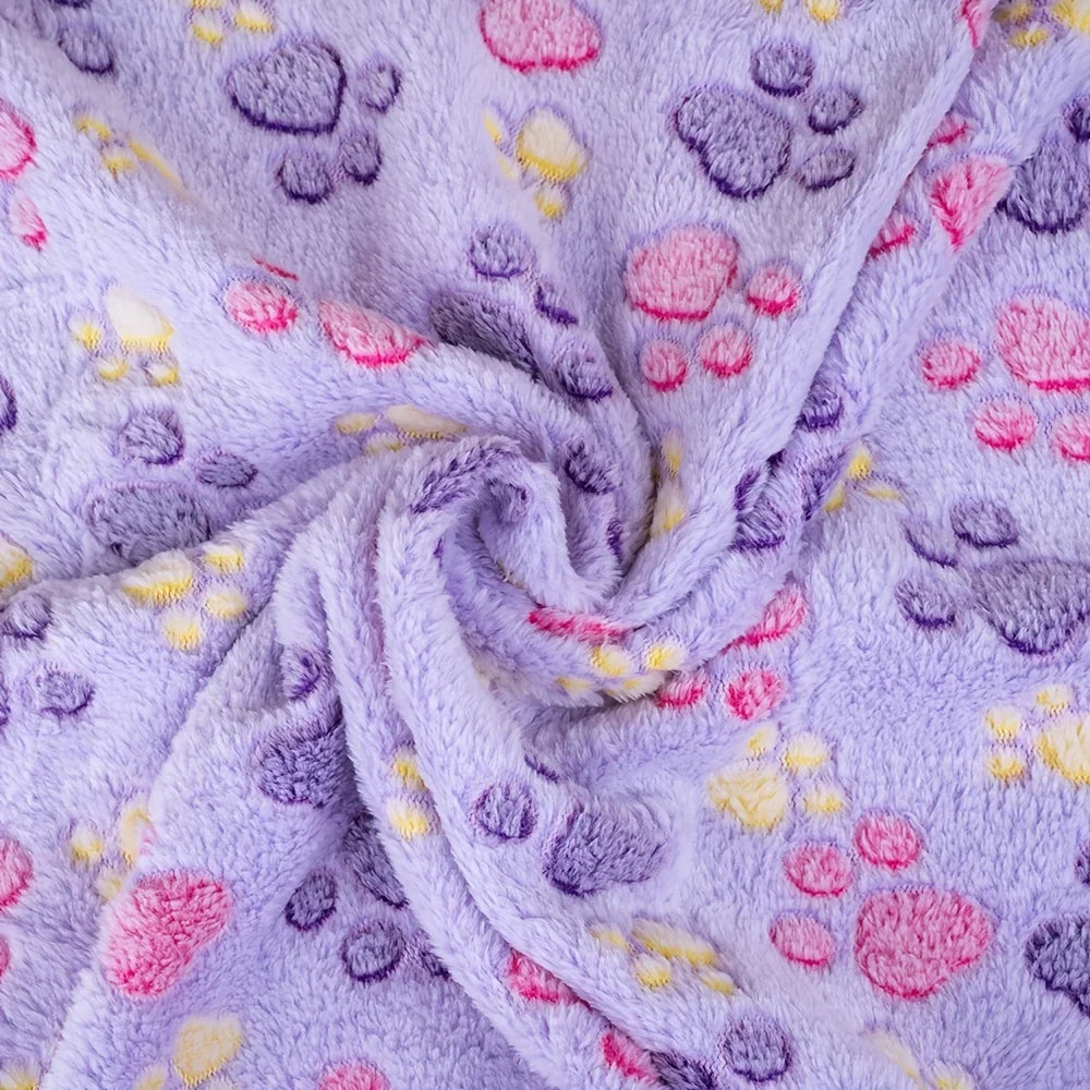 Snoutik Soft Fleece Pet Blanket  (Purple)