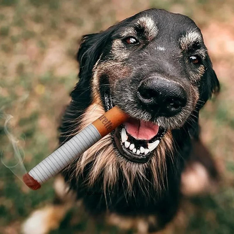 Snoutik Plush Dog Toy – Cigarette Design