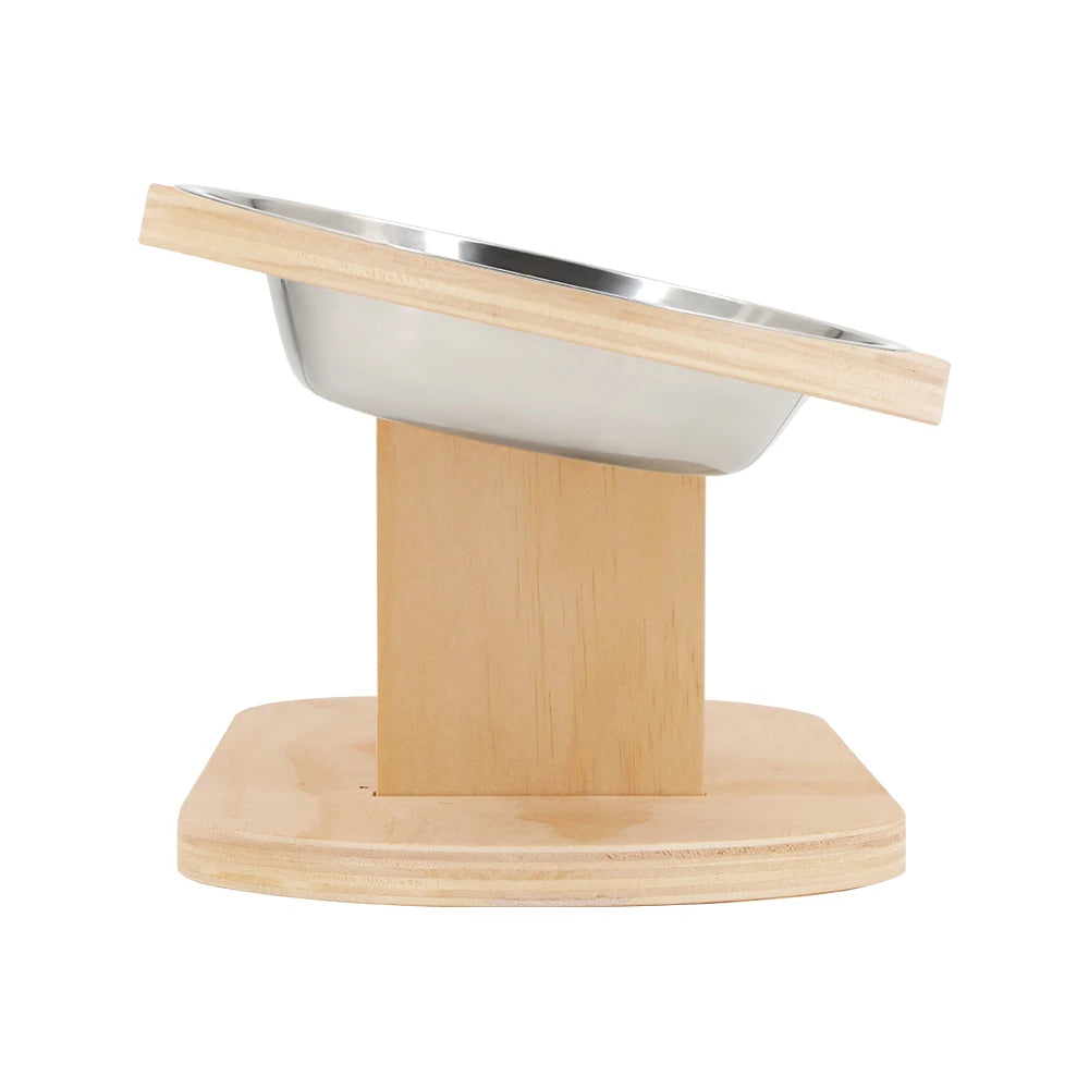 Snoutik Elevated Wooden Pet Feeder