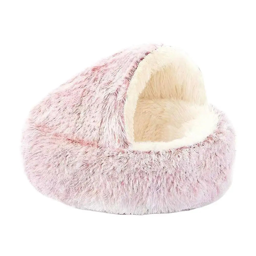 Winter Warm Semi‑Enclosed Cat Bed